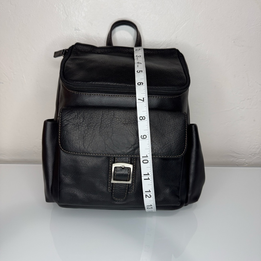 Unbranded mini black leather backpack - image 12